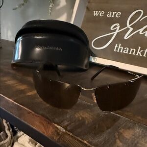 Dolce & Gabbana Rimless Sunglasses with Brown Lenses and Black Case